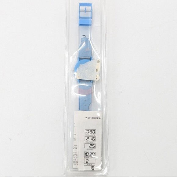 Disney Aladdin Genie Jasmine Blue 90s Vintage Cartoon Digital Watch - Picture 3 of 3